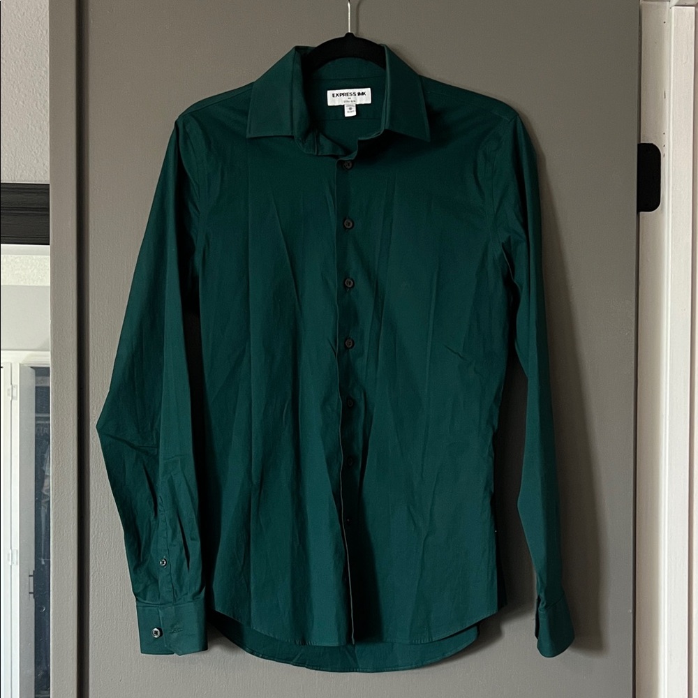 Express Men’s Emerald Green Dress Shirt